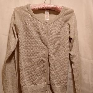 Girls Cat and Jack gold Metallic Cartiga